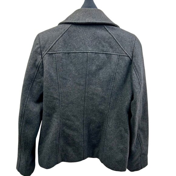 EUC Guess Women's Double Breasted Peacoat Jacket With Knit Collar - LARGE - Picture 2 of 11